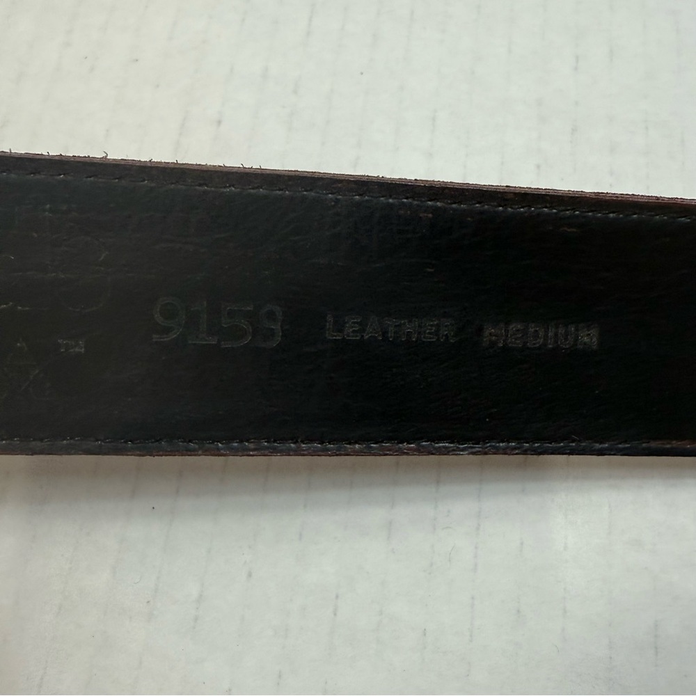 Vintage Moods by Kronos Brown Leather Belt Buckle Size Medium - Picture 5 of 9